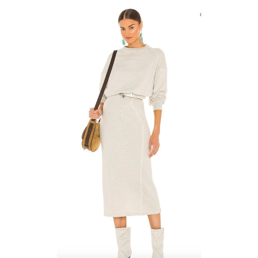 Isabel Marant Etoile Gray Meg Midi Dress XL